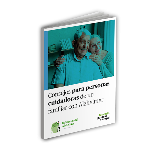 Consejos para cuidadores familiares de personas con Alzheimer | mockup ebook