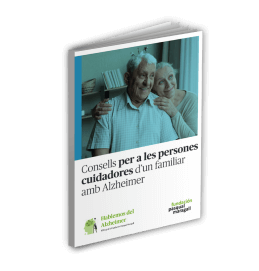 Consells per a les persones cuidadores d'un familiar amb Alzheimer | mockup ebook