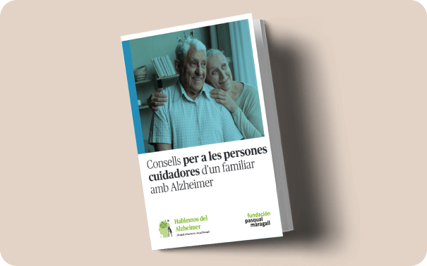 Consells per a les persones cuidadores d'un familiar amb Alzheimer | mockup ebook