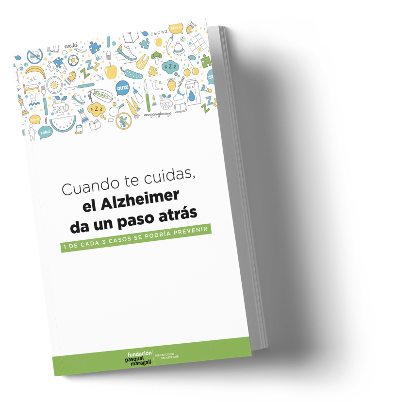 Libro con título "Cuando te cuidas, el Alzheimer da un paso atrás"
