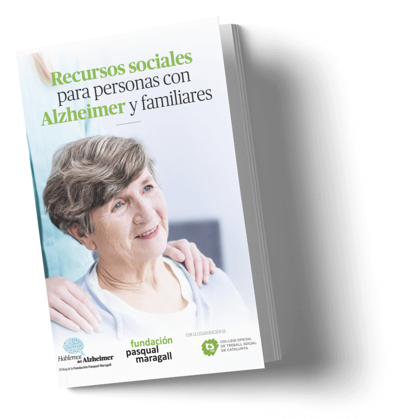 Libro de título "Recursos sociales para personas con Alzheimer y familiares"